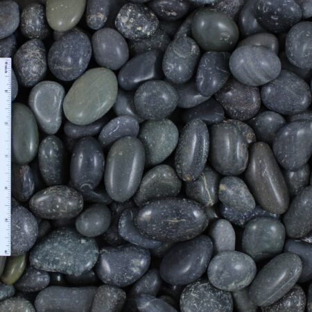 Polished Black Mexican Beach Pebble .5-1