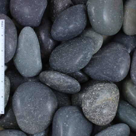 Polished Black Mexican Beach Pebble 2-3